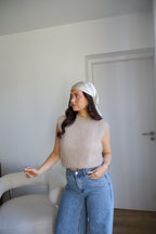 PULL SANS MANCHE ROMY BEIGE