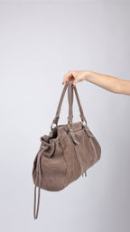 SAC SUEDE ZOÉ TAUPE