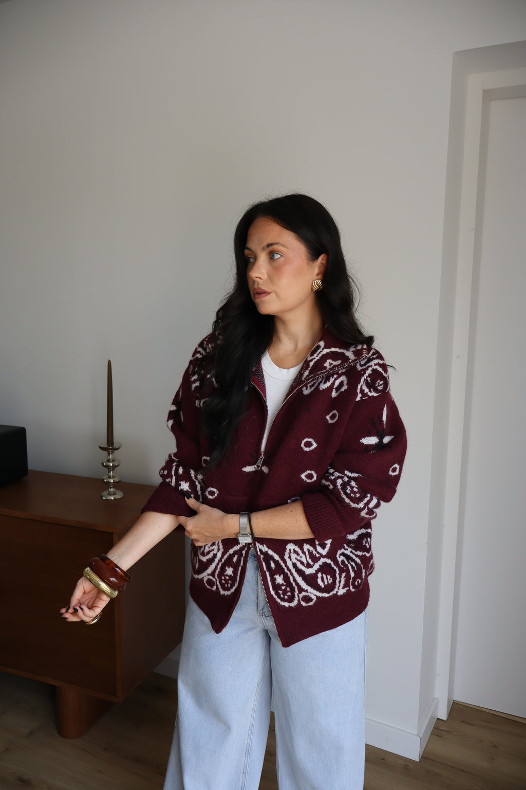 GILET BANDANA BORDEAUX