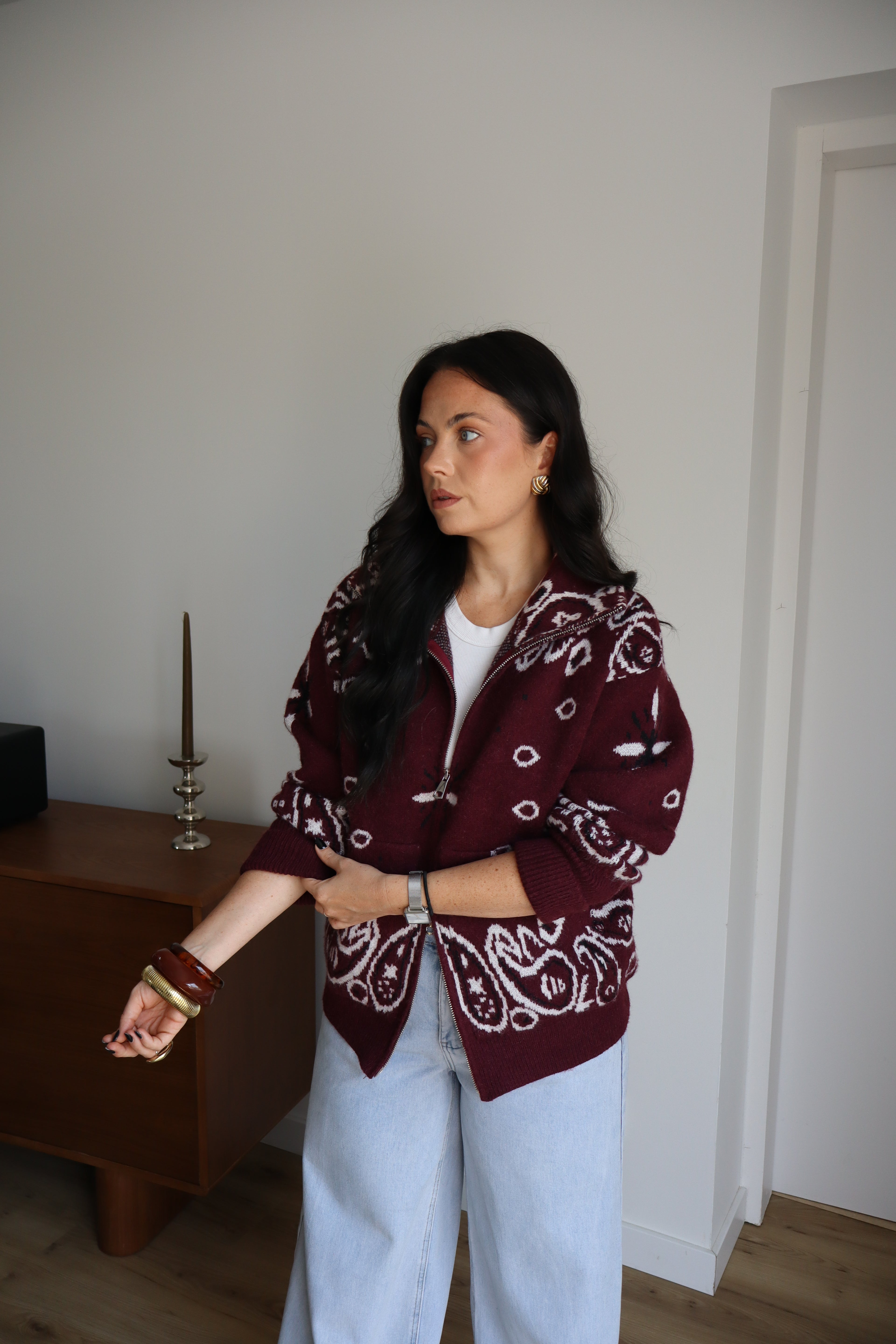 GILET BANDANA BORDEAUX
