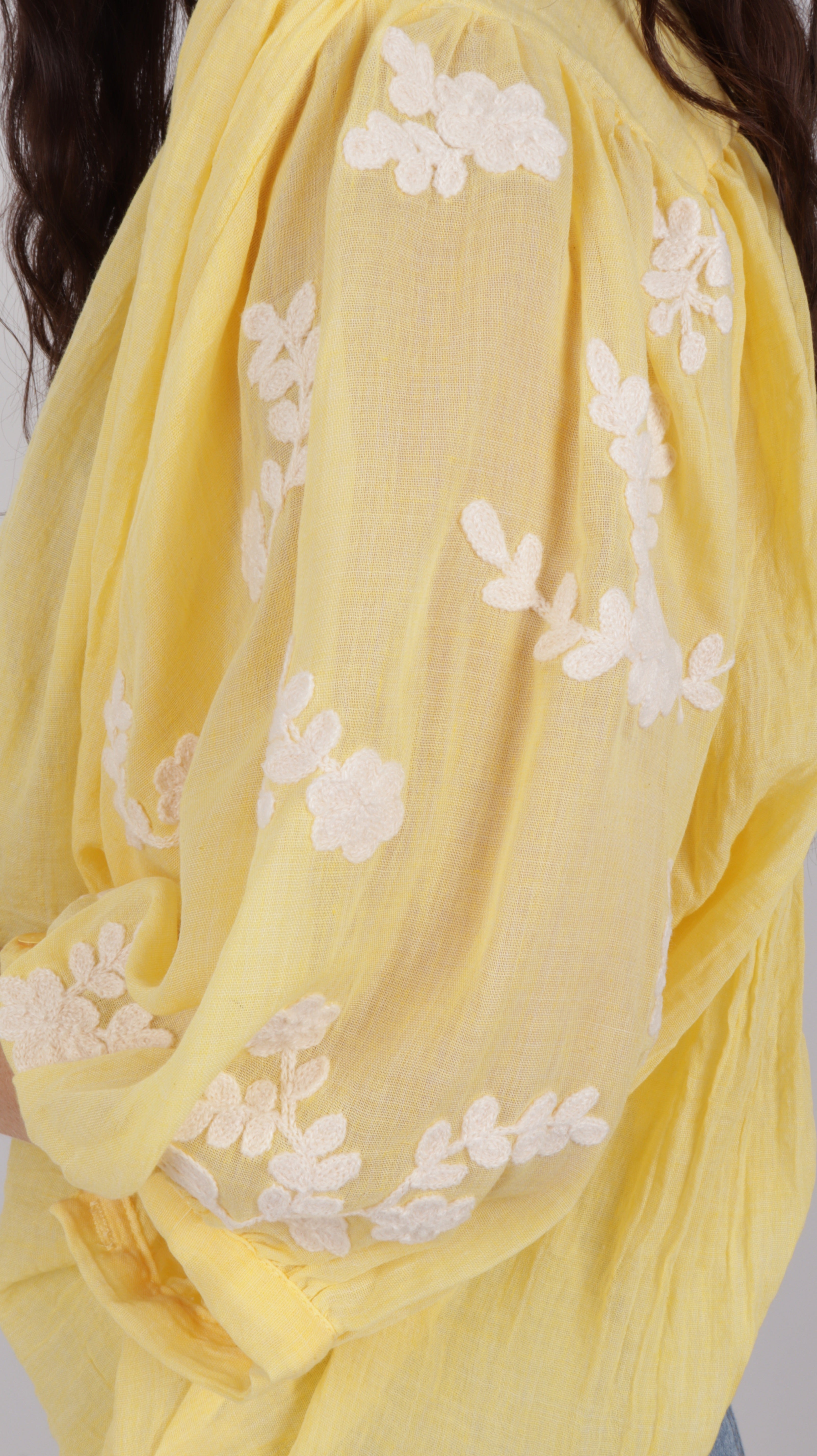 CHEMISE FLEURS TANIA JAUNE