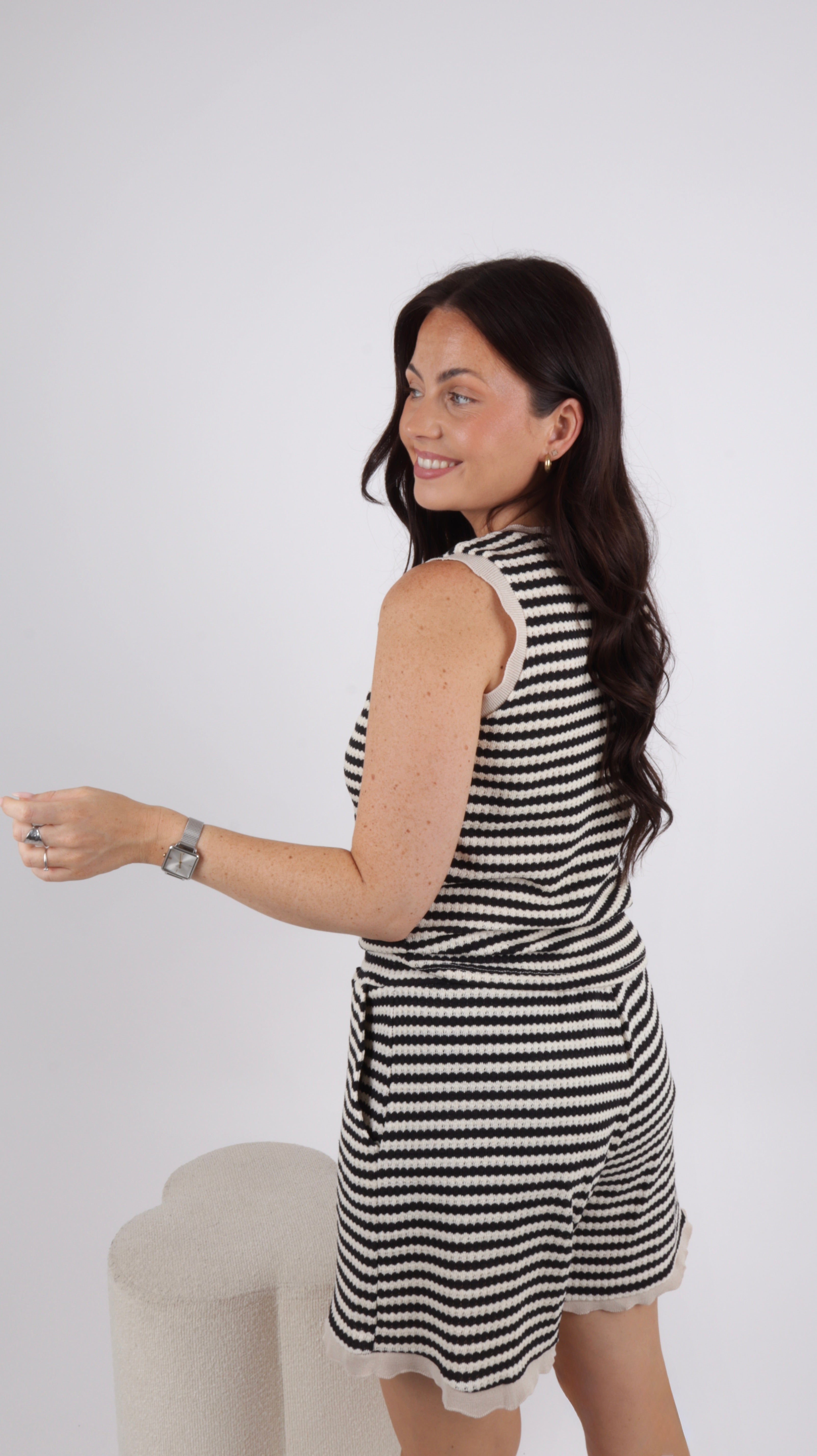 TOP CROCHET ROMANE NOIR
