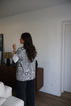 GILET BANDANA OLIVIA GRIS