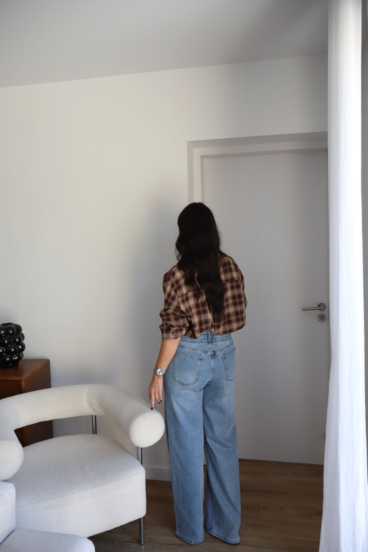 JEAN WIDE LEG MARTY BLEU
