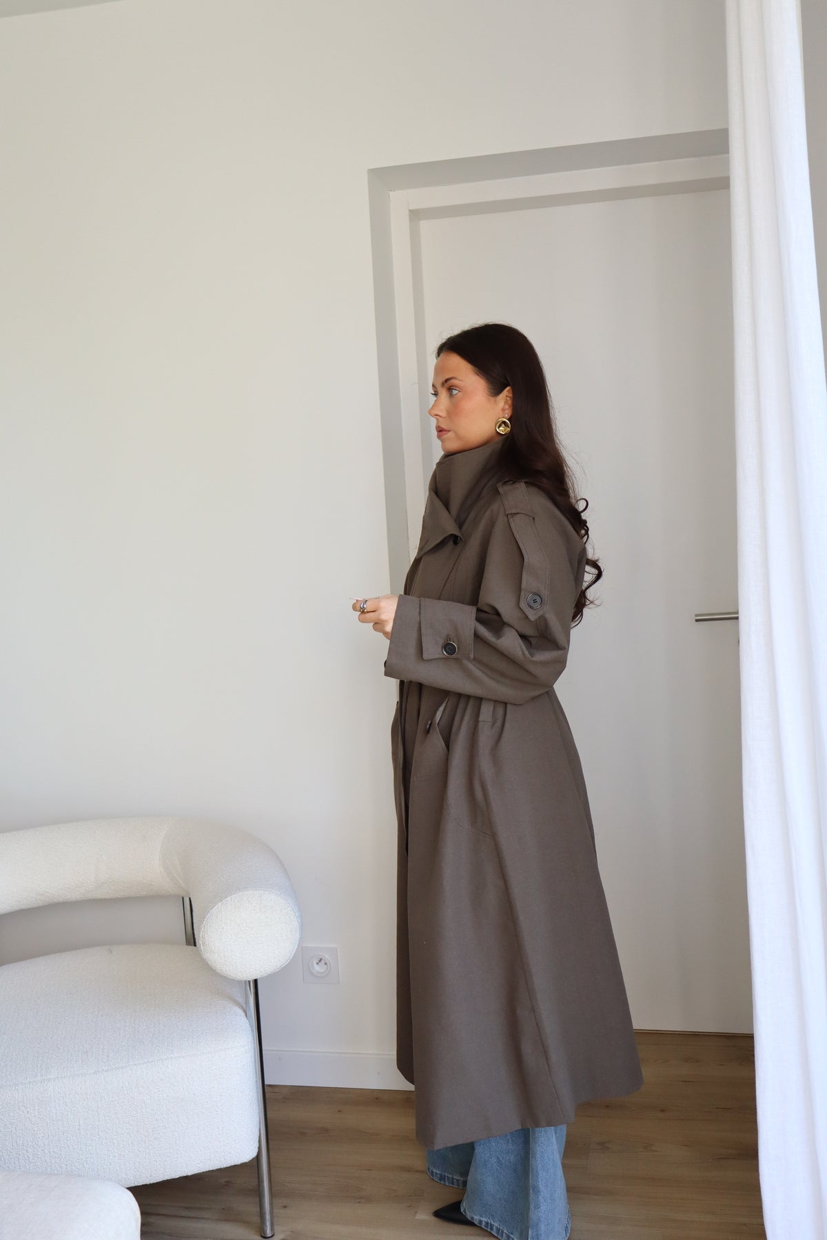 TRENCH LONG KAKI BASILE