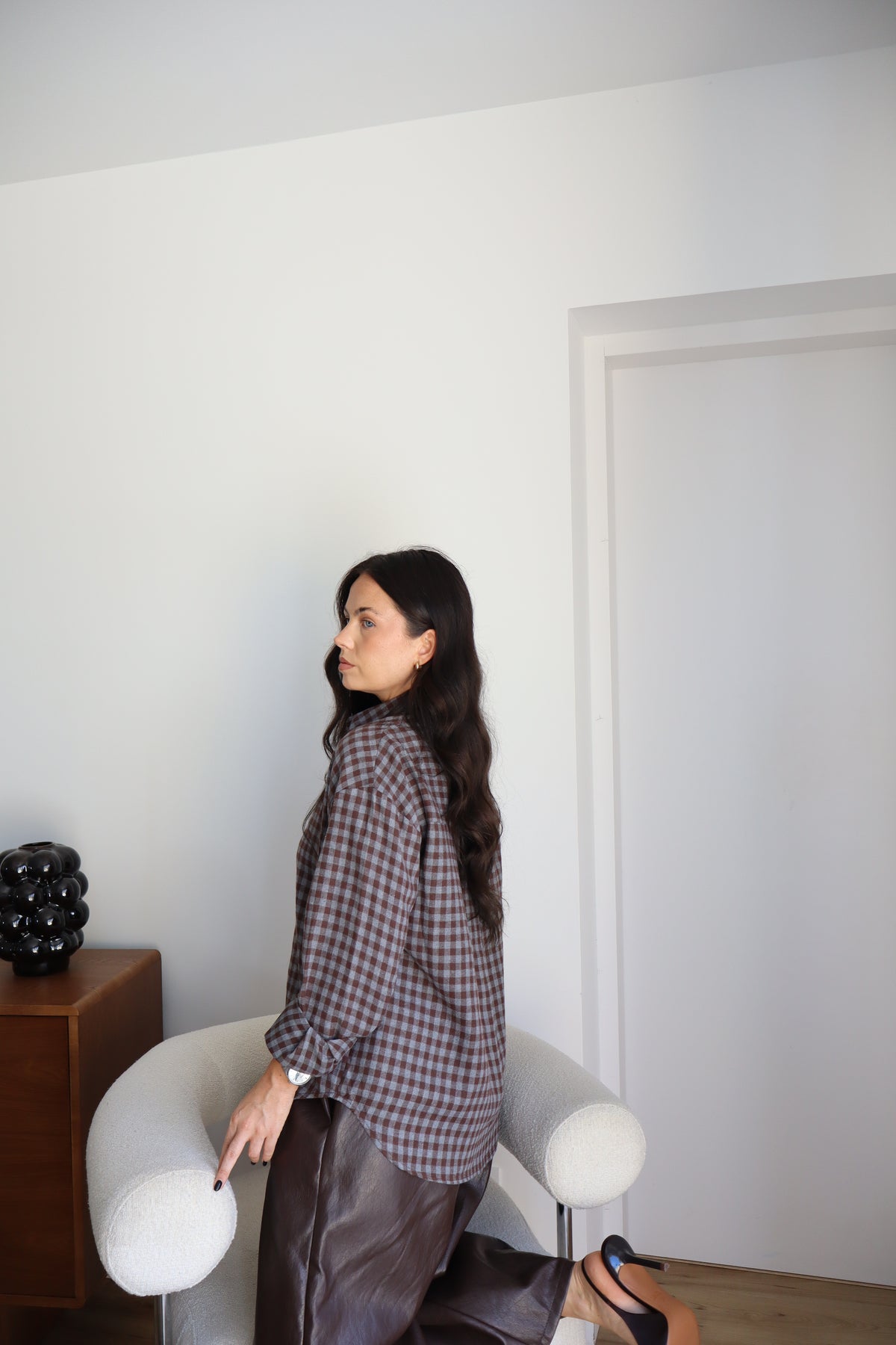 CHEMISE CARREAUX NOLA CHOCO