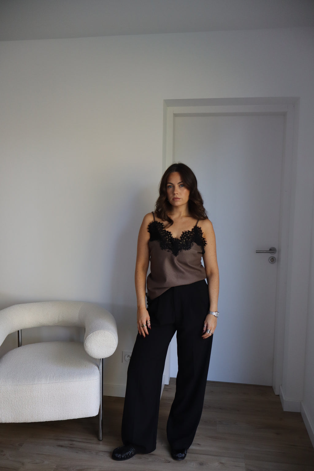 PANTALON DROIT NOIR ROXANE