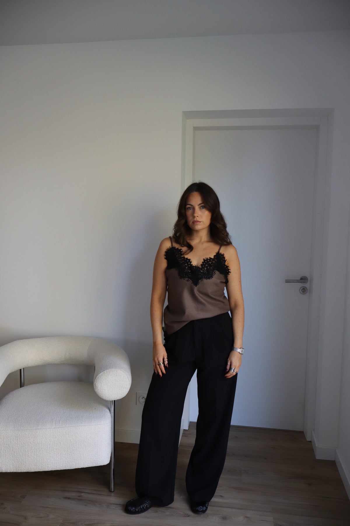 PANTALON DROIT NOIR ROXANE