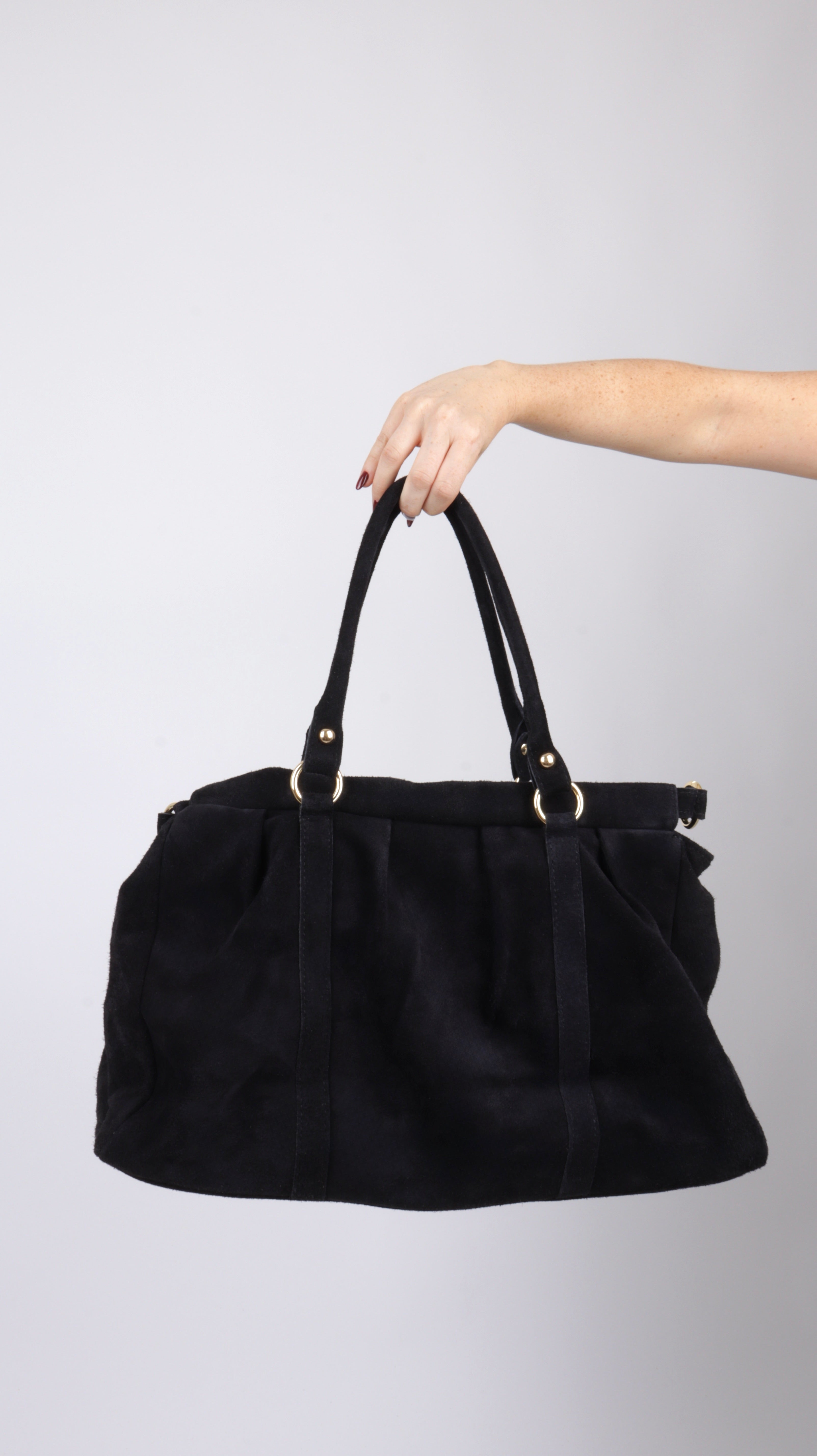 SAC SUEDE LOUNA NOIR