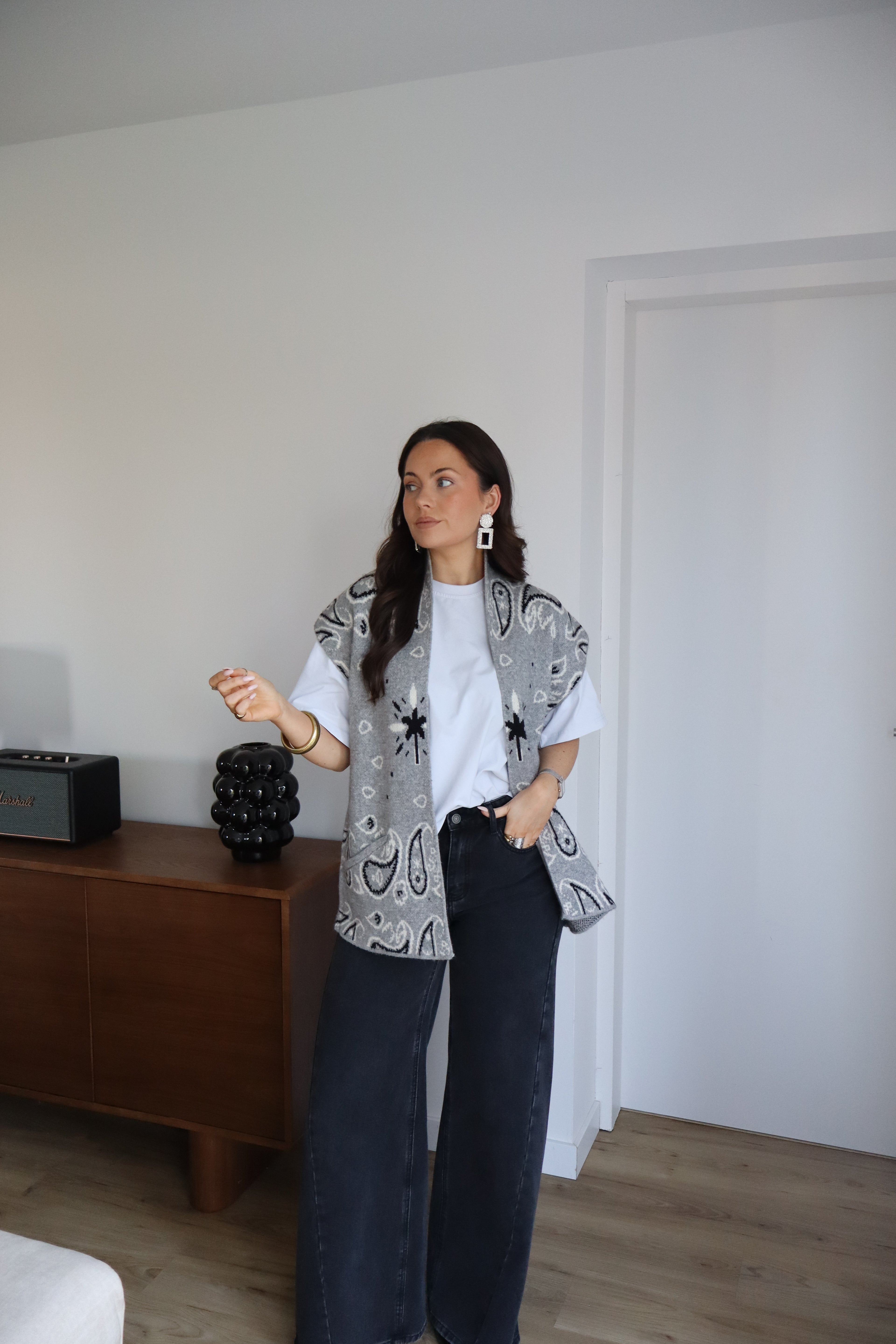 GILET BANDANA OLIVIA GRIS