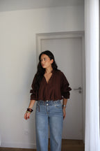 BLOUSE EULALIE CHOCO