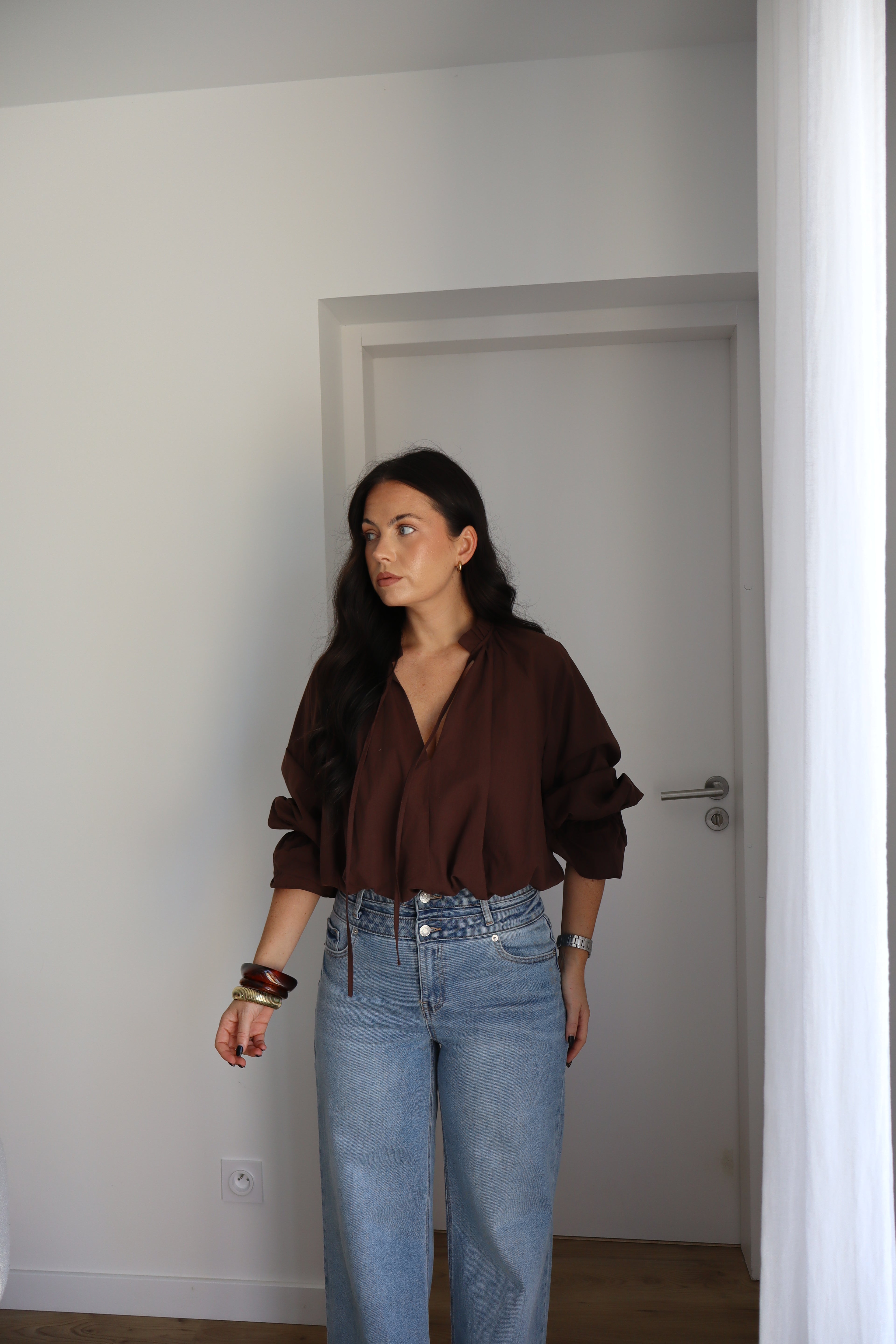 BLOUSE EULALIE CHOCO