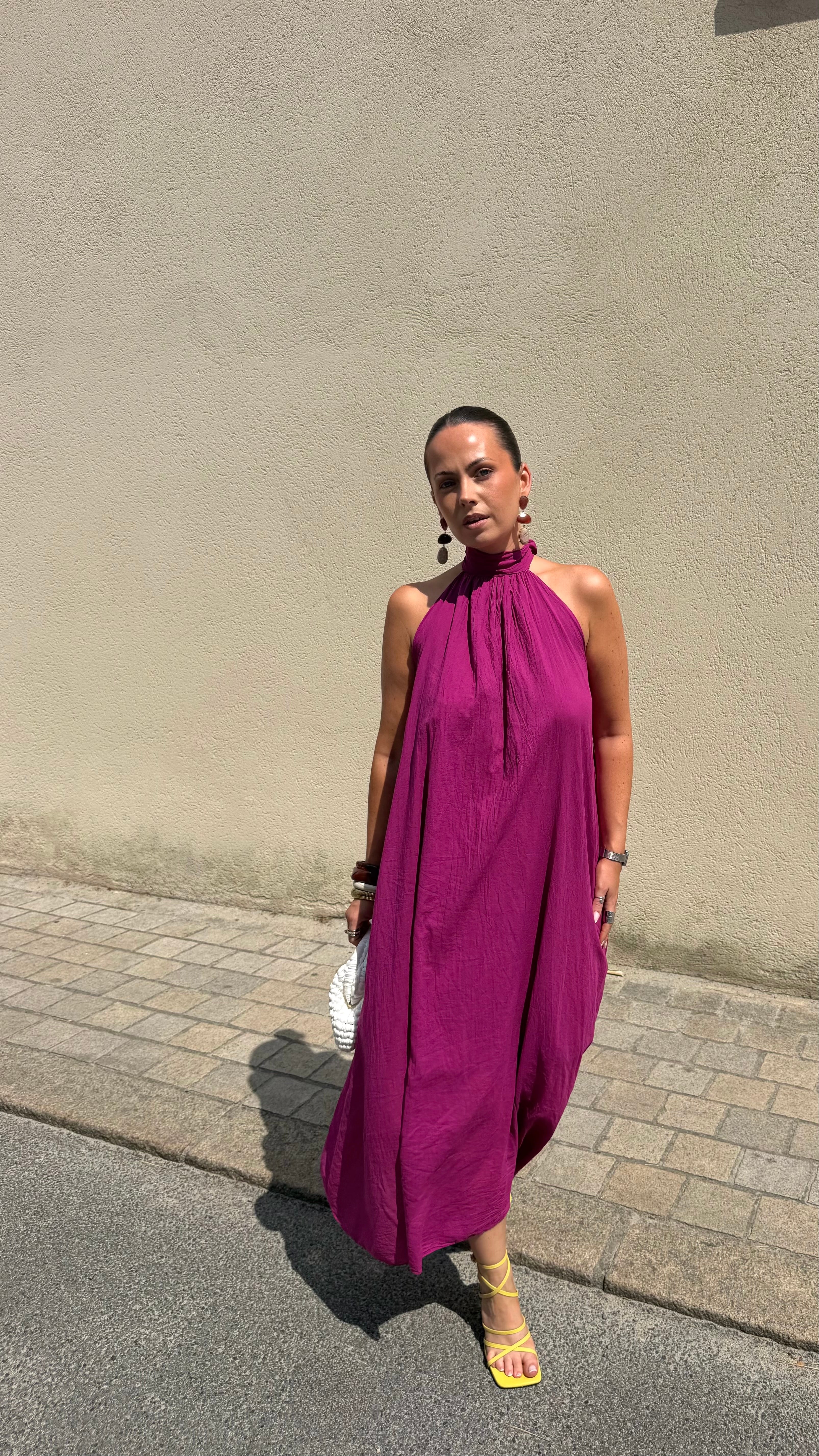 ROBE COL MONTANT LOUISE PRUNE