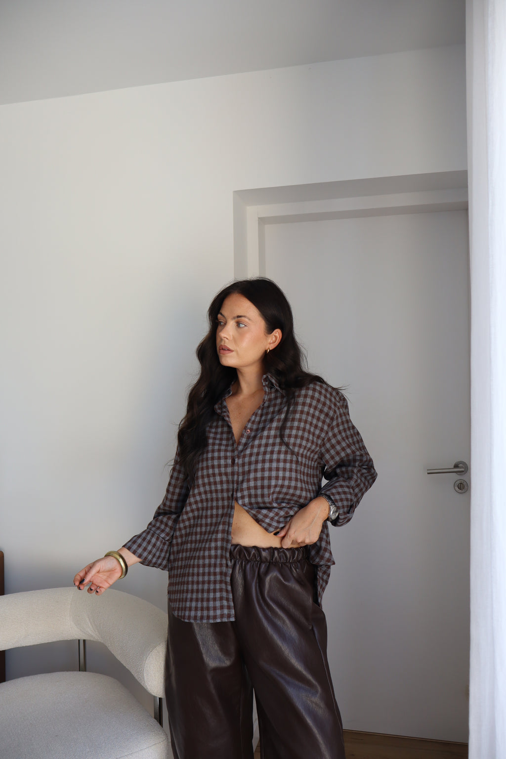 CHEMISE CARREAUX NOLA CHOCO