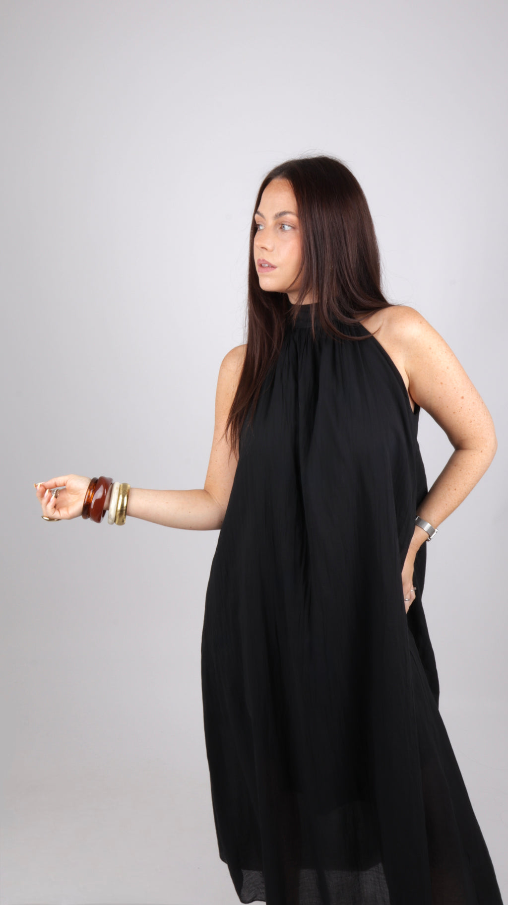 PRÉCOMMANDE - ROBE COL MONTANT LOUISE NOIRE