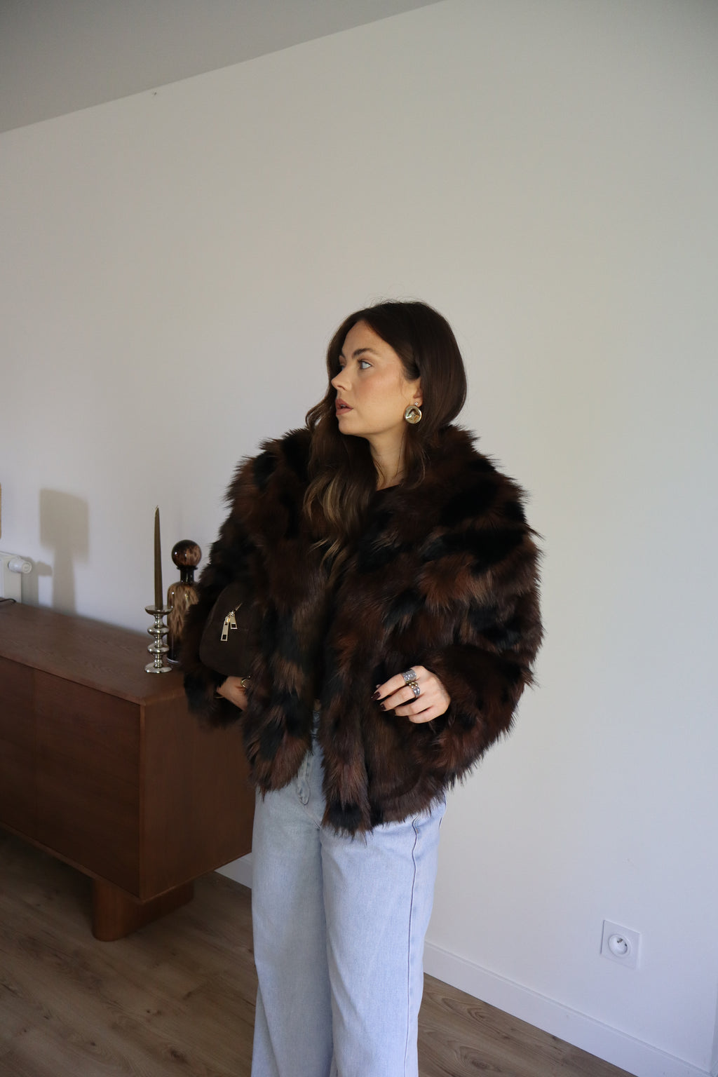 FOURRURE MILA MARRON