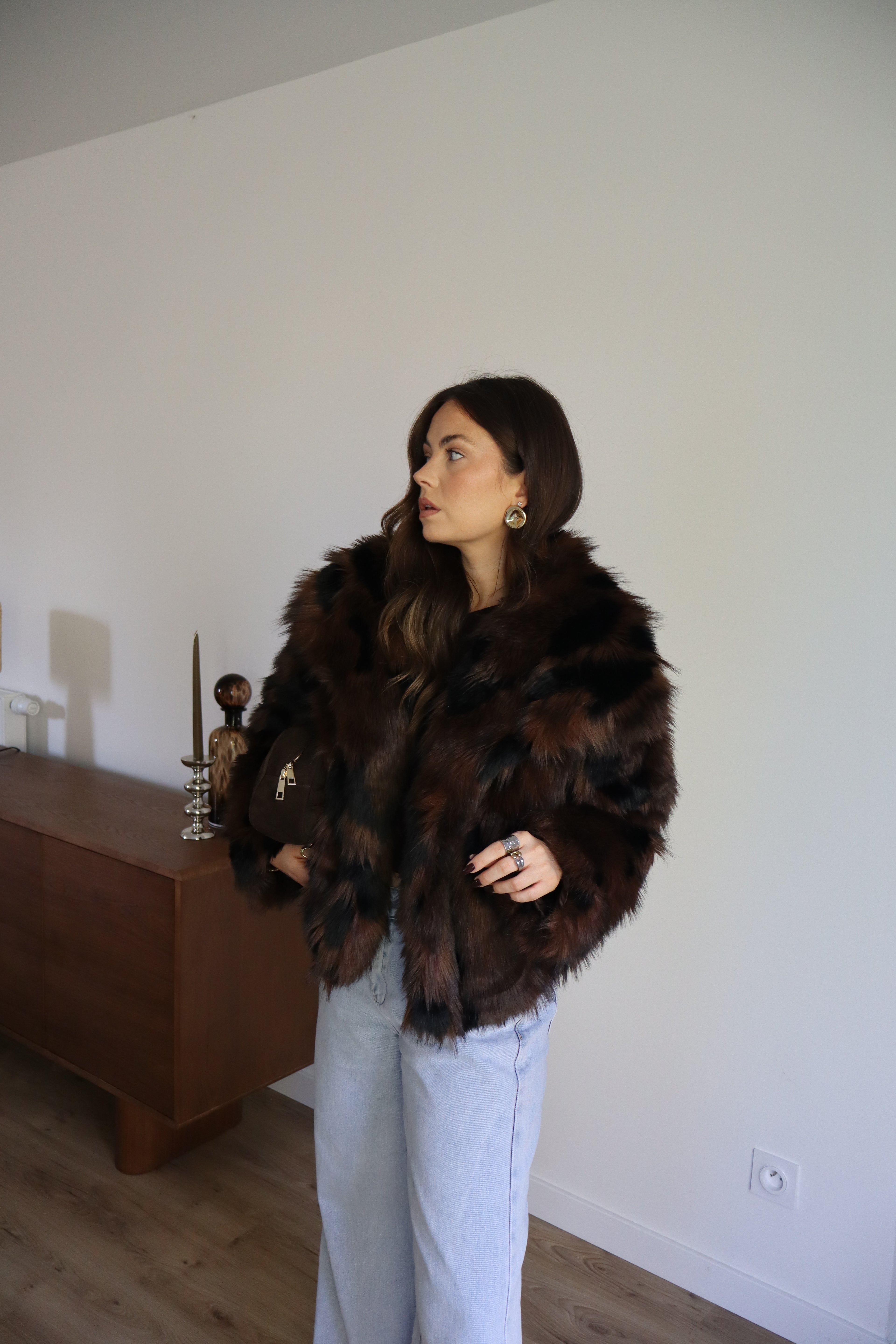 FOURRURE MILA MARRON