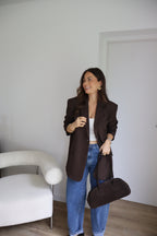 PRECOMMANDE - BLAZER MARRON FONCÉ TAO