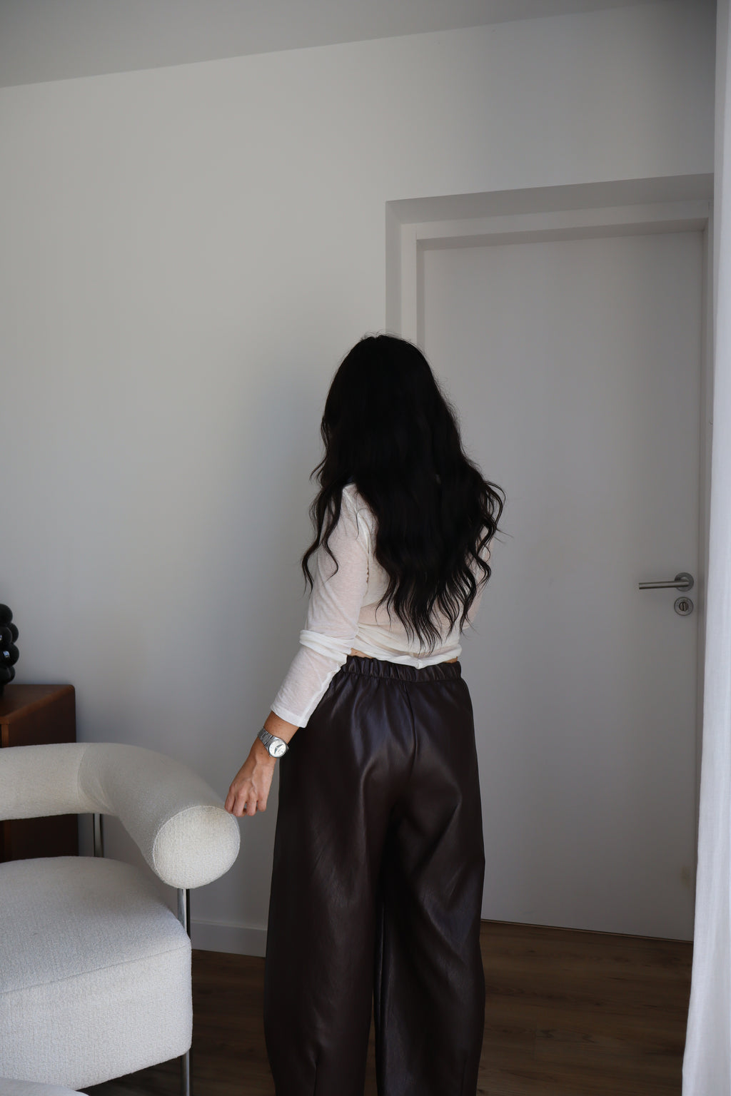 PANTALON SIMILI AZELIE CHOCO