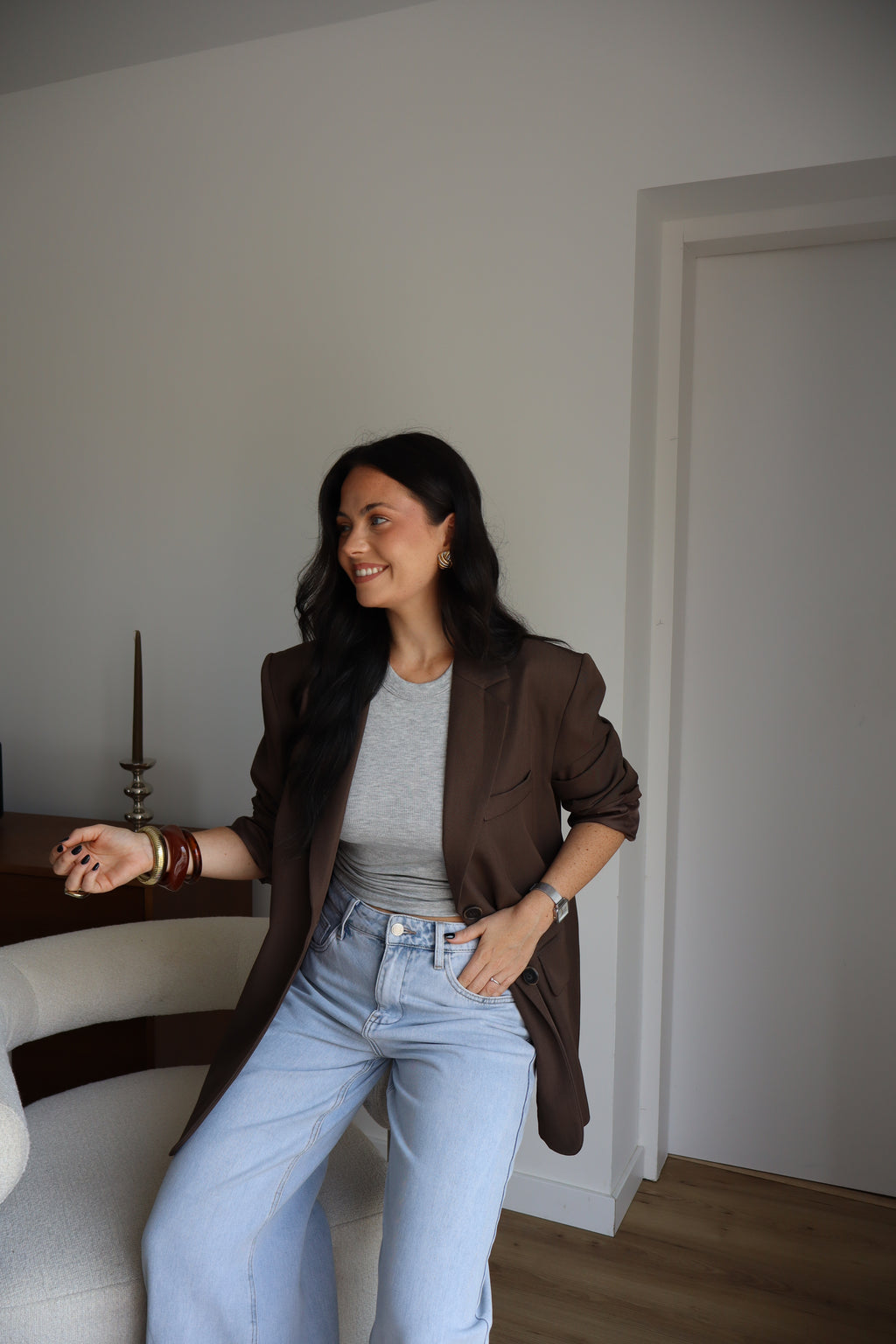 BLAZER MARRON CLAIR BLANDINE