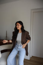 BLAZER MARRON CLAIR BLANDINE