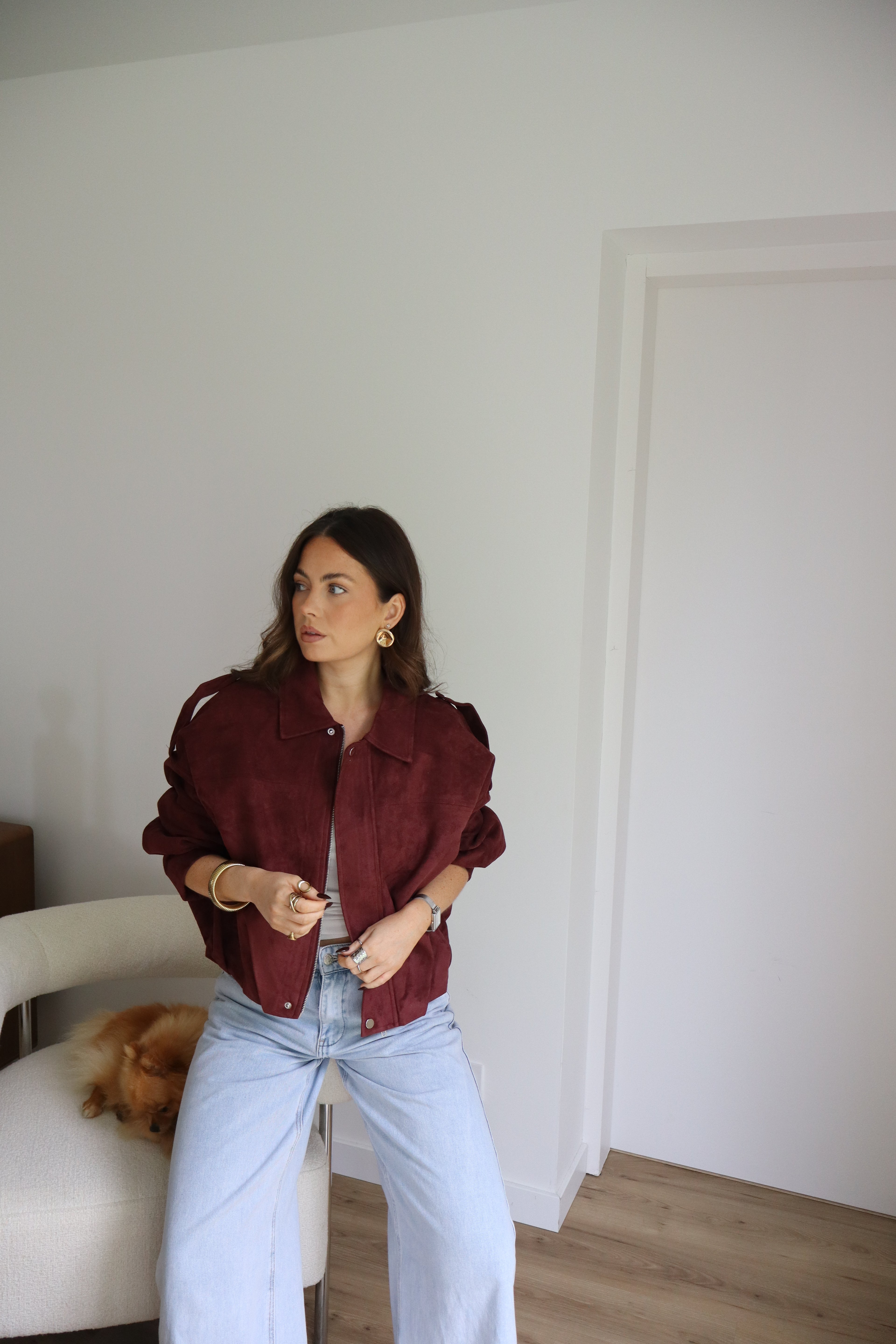 VESTE CHARLOTTE BORDEAUX