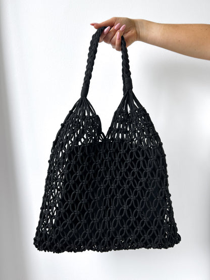 SAC CABAC TRESSÉ NOIR