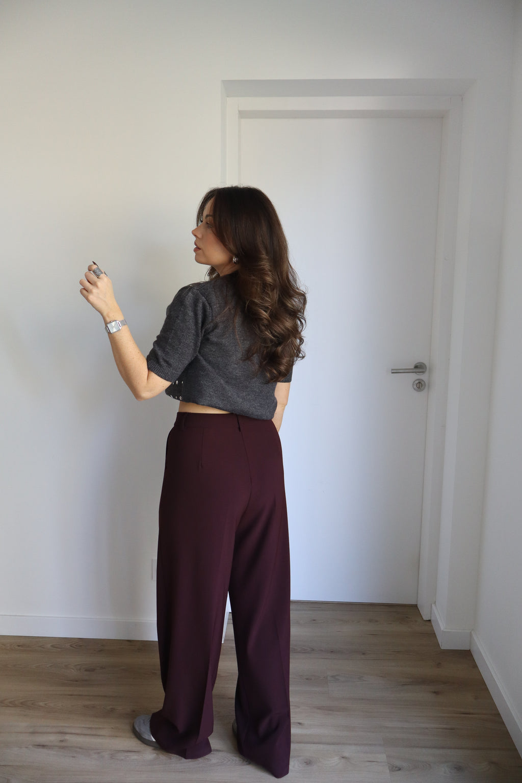 PANTALON DROIT BORDEAUX ROXANE