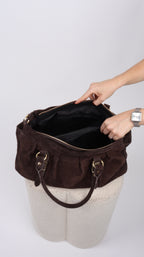 SAC SUEDE LOUNA MARRON