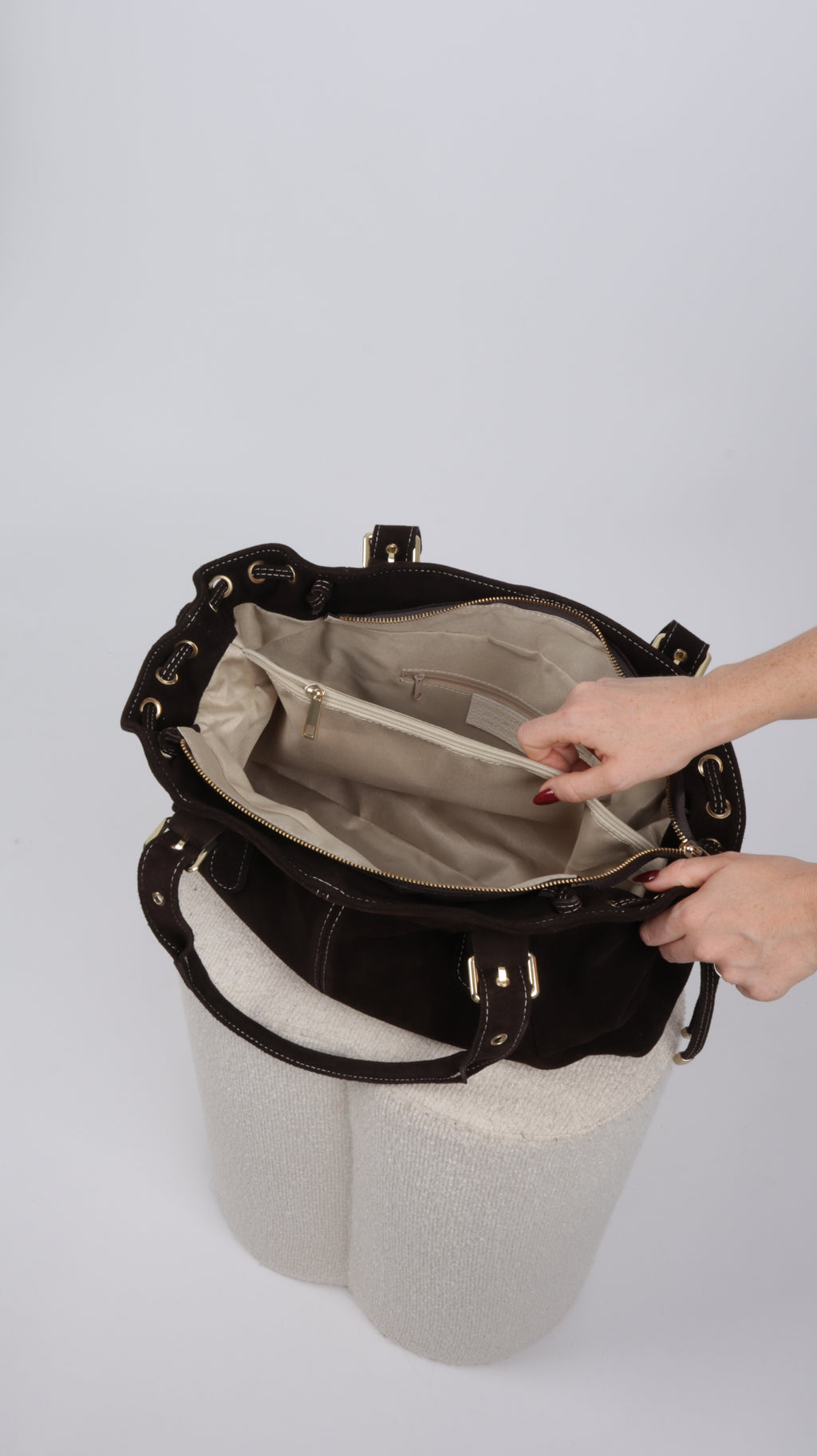 SAC SUEDE LISA MARRON