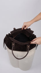 SAC SUEDE ZOÉ MARRON