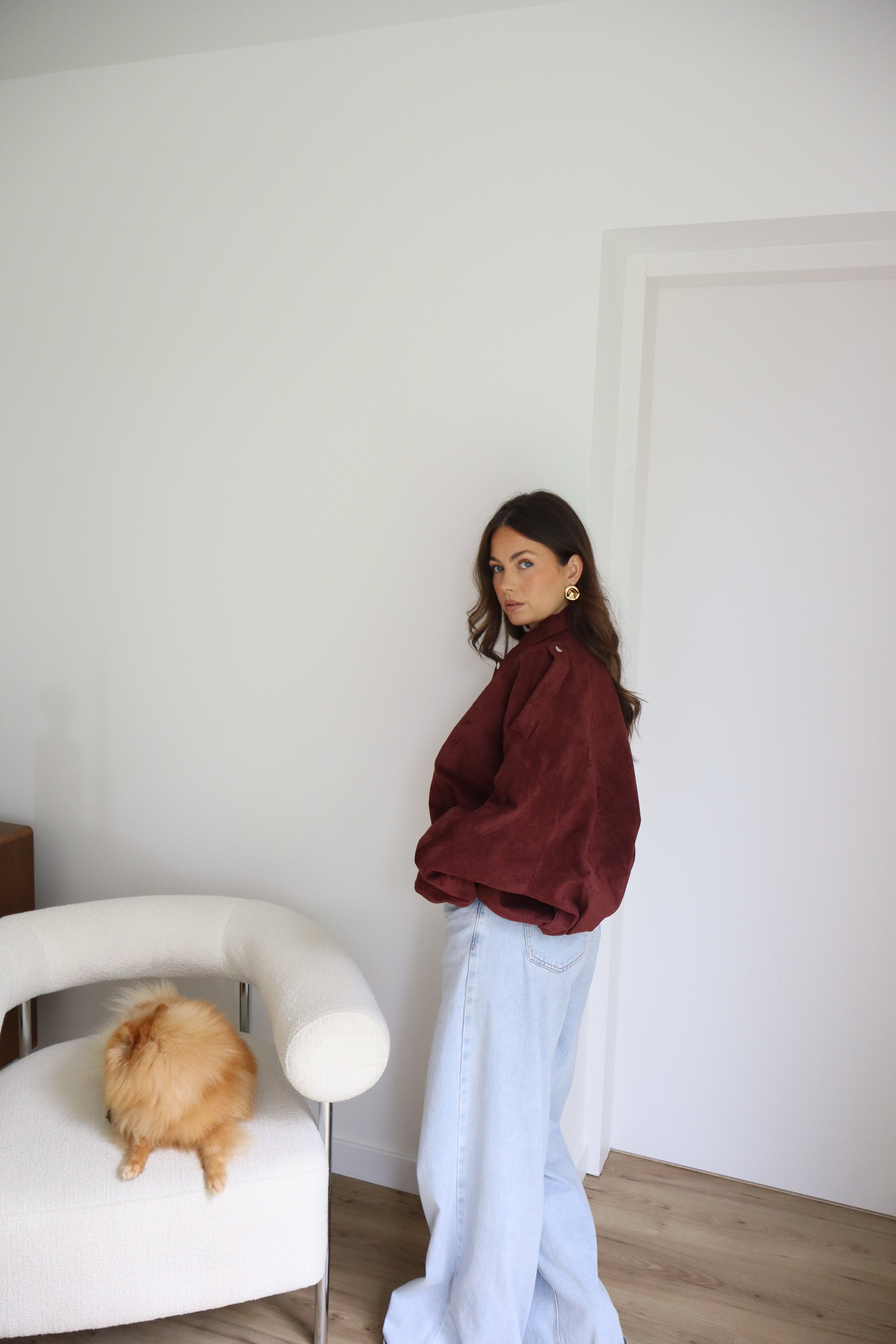 VESTE CHARLOTTE BORDEAUX