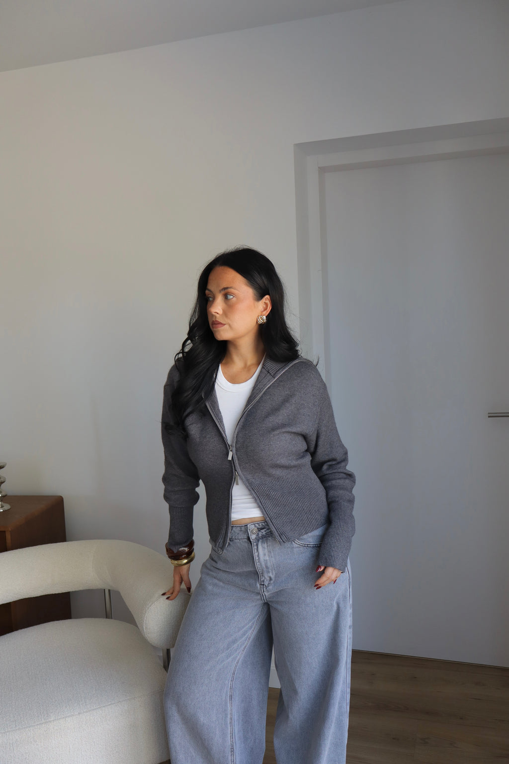 GILET ZIPPÉ SOLEA GRIS