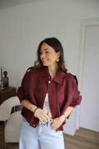 VESTE CHARLOTTE BORDEAUX