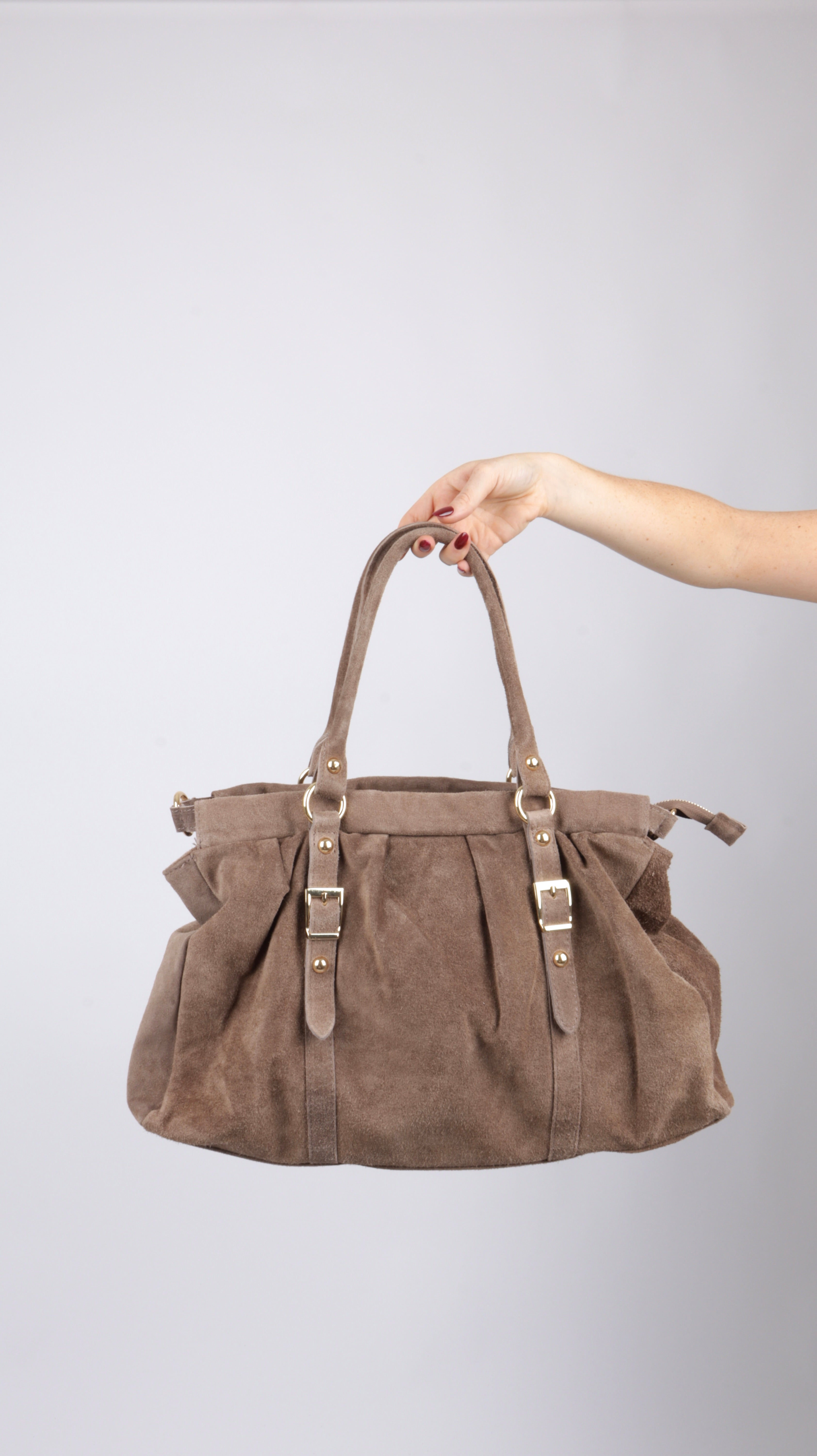 SAC SUEDE LOUNA TAUPE