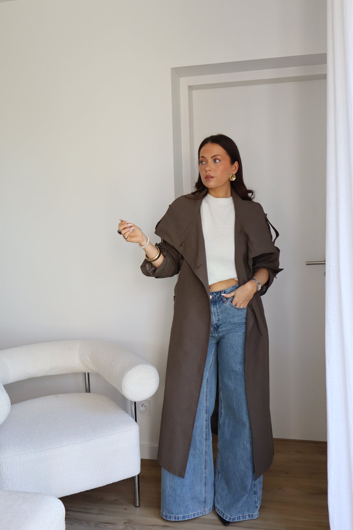 TRENCH LONG KAKI BASILE