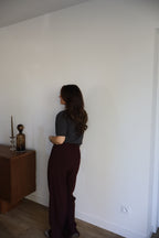 PANTALON BORDEAUX ROXANE