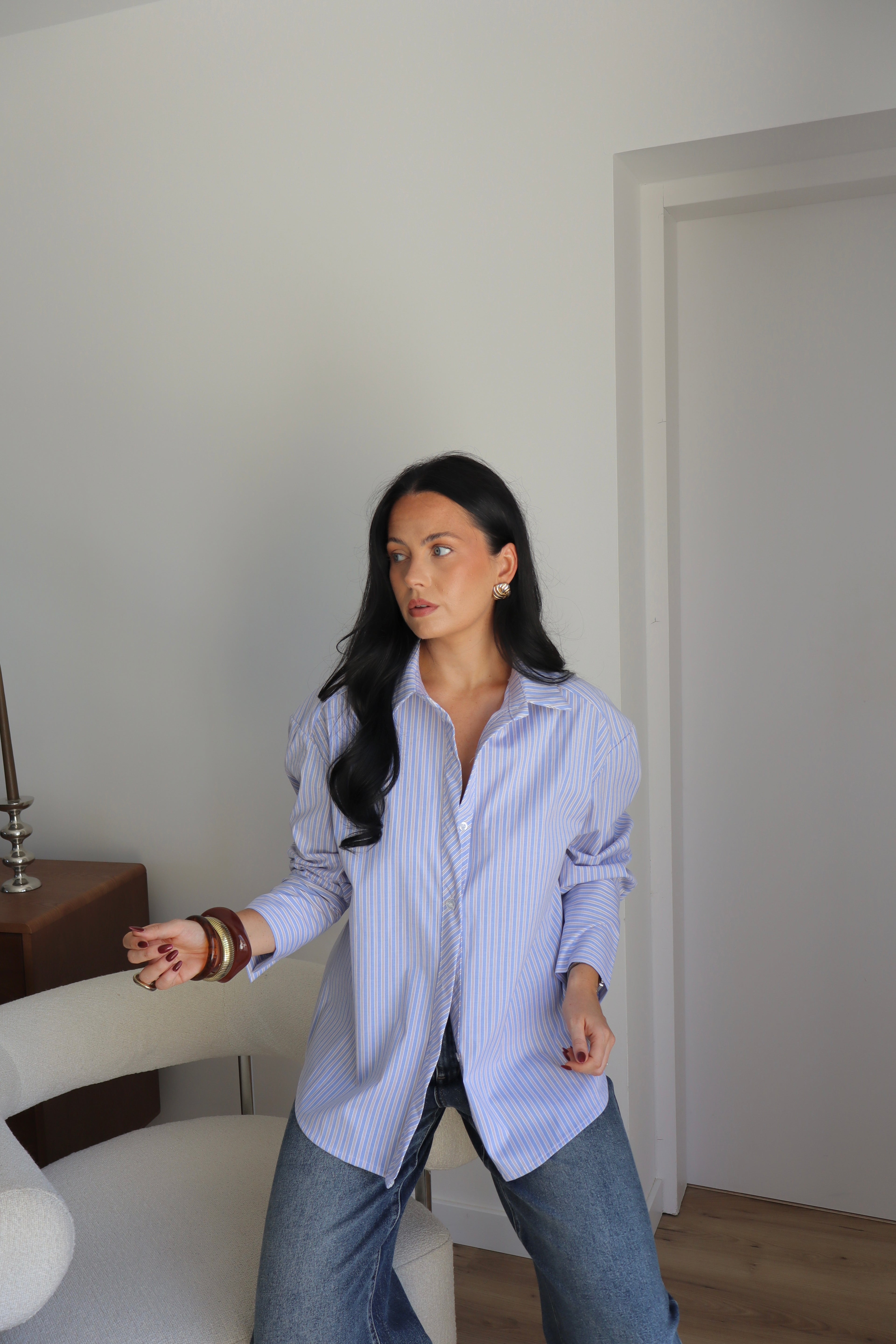 CHEMISE RAYÉE YSÉ BLEU