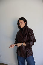 VESTE SIMILI LOUNA BORDEAUX