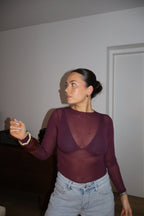 TOP CACHEMIRE BORDEAUX