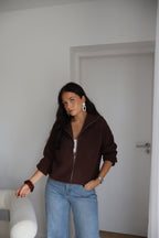 GILET NELIA MARRON