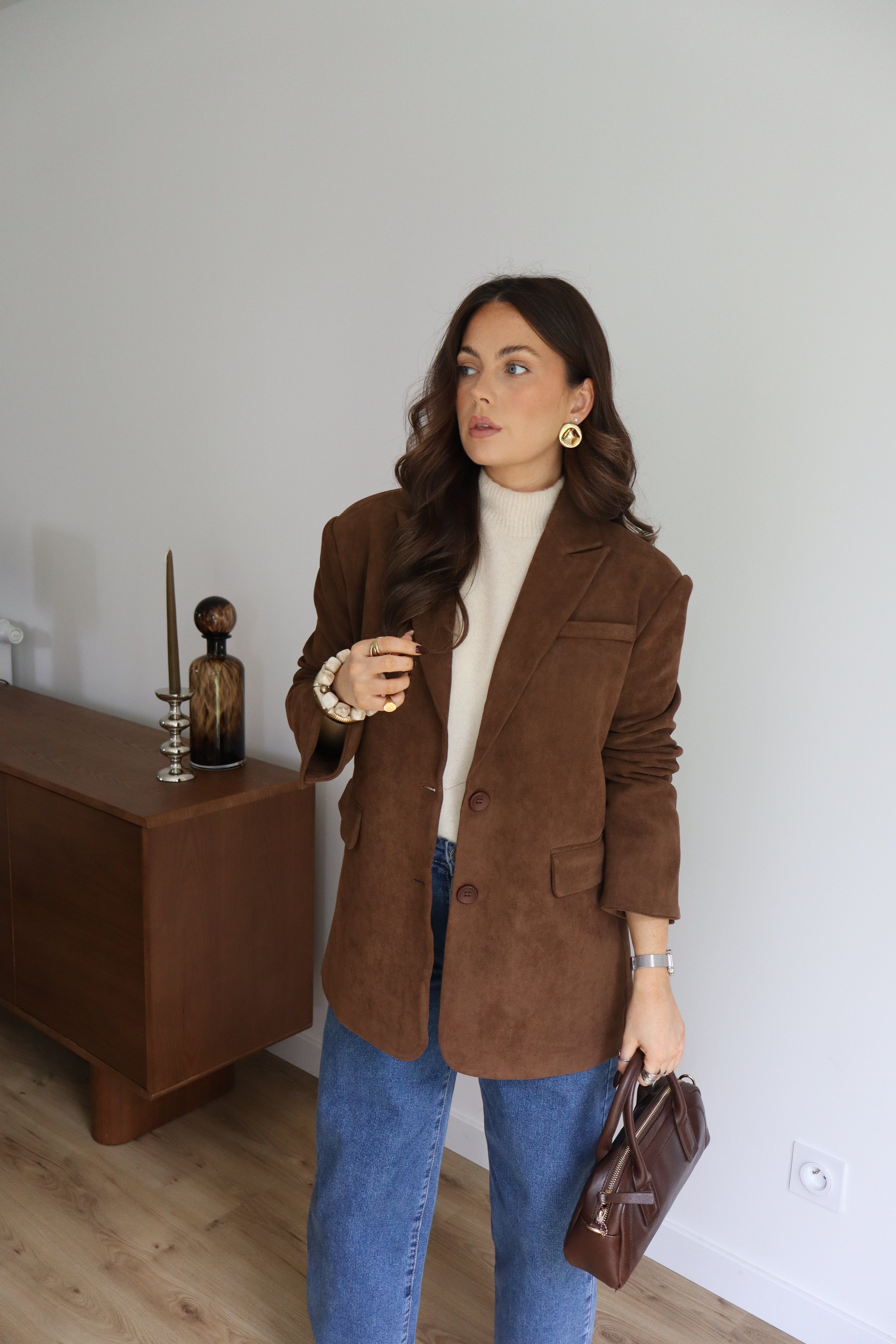BLAZER SUÉDINE CAFÉ LÉO