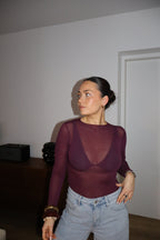 TOP CACHEMIRE BORDEAUX