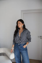 CHEMISE À CARREAUX BILLIE BLEUE