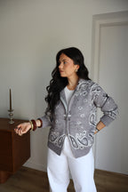 GILET BANDANA GRIS