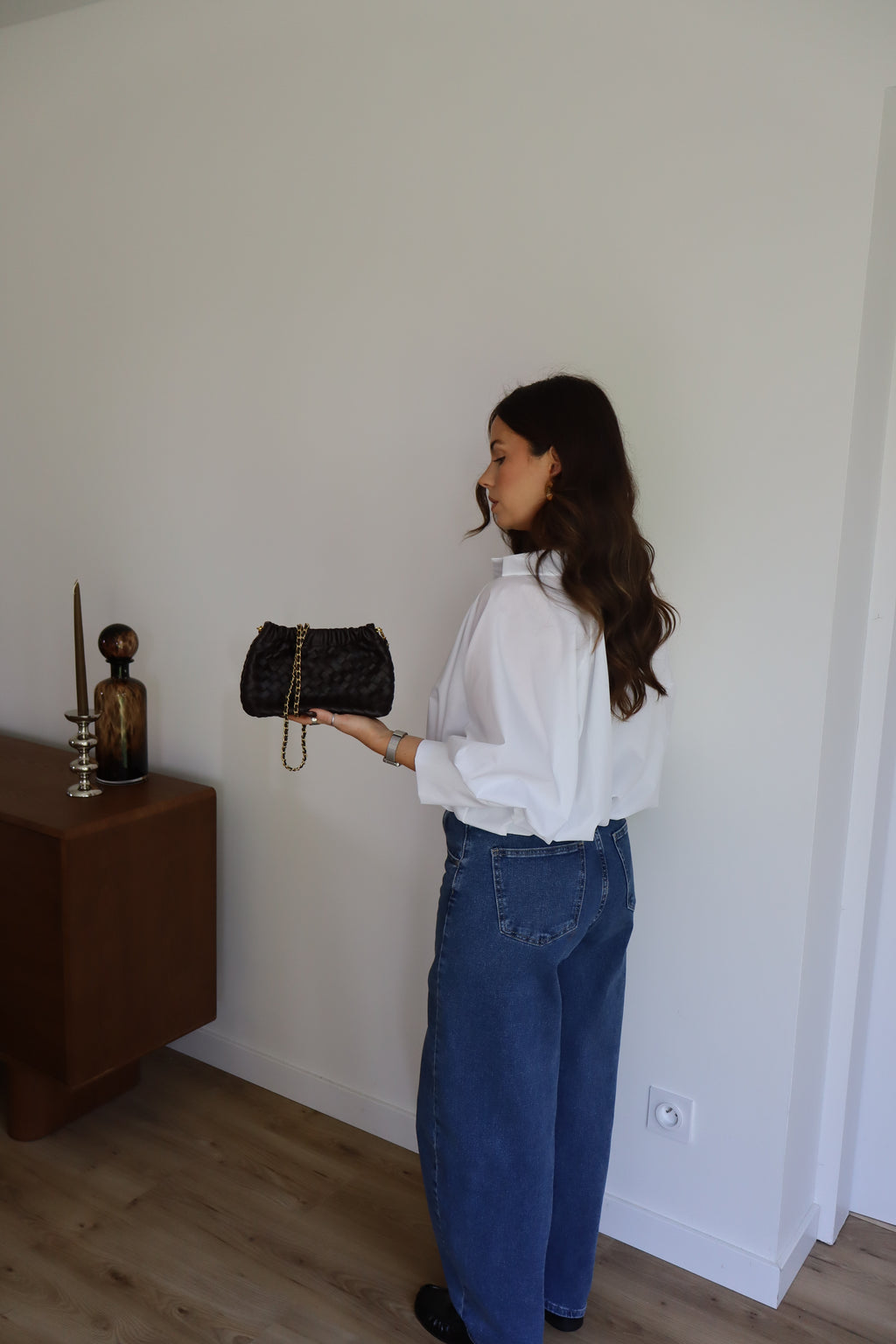 PETIT SAC TRESSÉ MARRON