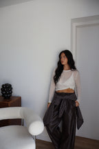 PANTALON SIMILI AZELIE CHOCO