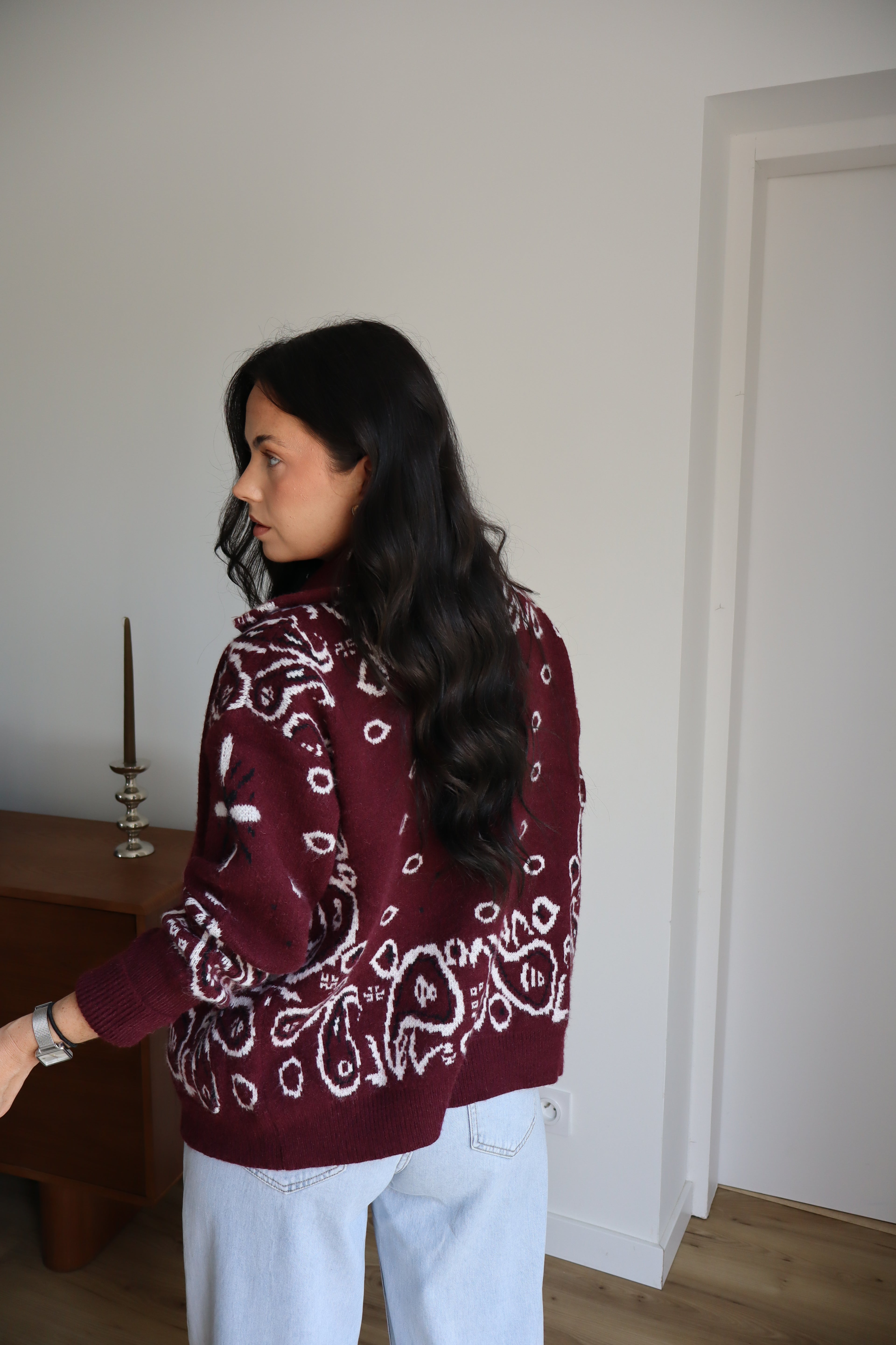 GILET BANDANA BORDEAUX