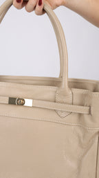 SAC CUIR ELSA TAUPE