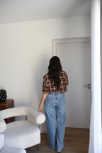 JEAN WIDE LEG MARTY BLEU